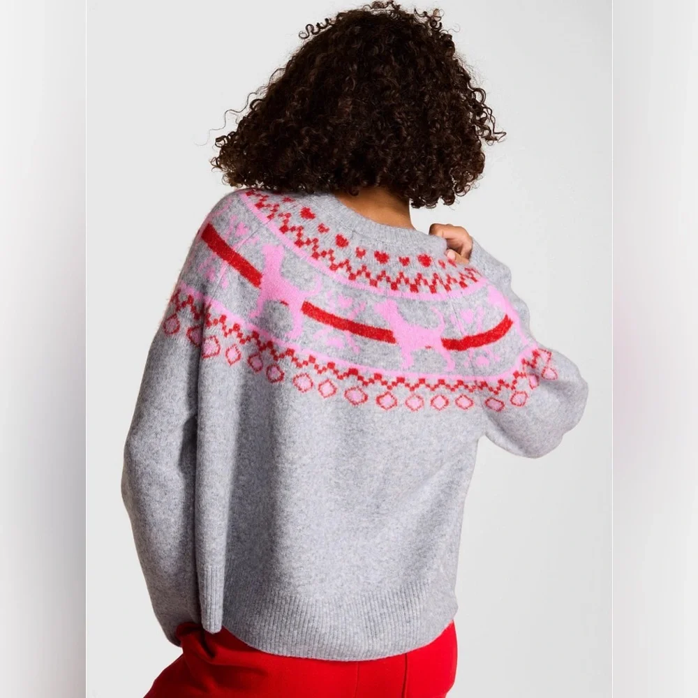 PINK VICTORIAS SECRET NOT YOUR BOYFRIENDS BOXY SWEATER
